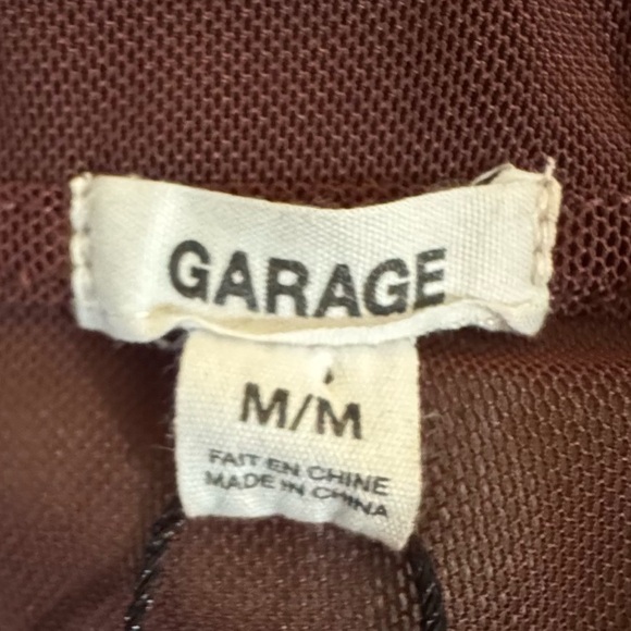 Garage Sheer Brown Button-Down Shirt. Size M NWOT - Picture 7 of 9